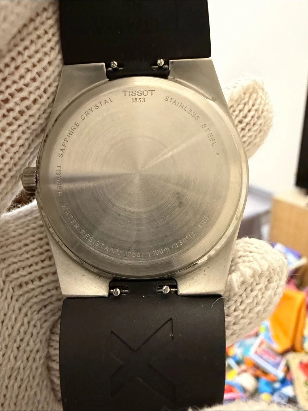 Tissot PRX Quartz 40mm Black Dial Men's Watch Rubber Strap T1374101705100